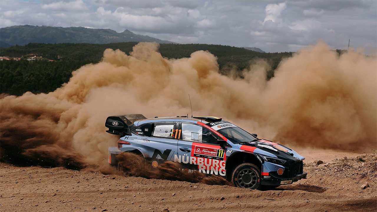 2026 TCR 월드투어 및 WRC 4라운드 포르투갈 랠리에서 주행 중인 현대자동차 i20 N Rally1 경주차 / 사진=현대