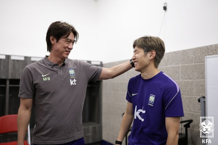 대표팀에 지각 합류한 이강인. ⓒ 대한축구협회