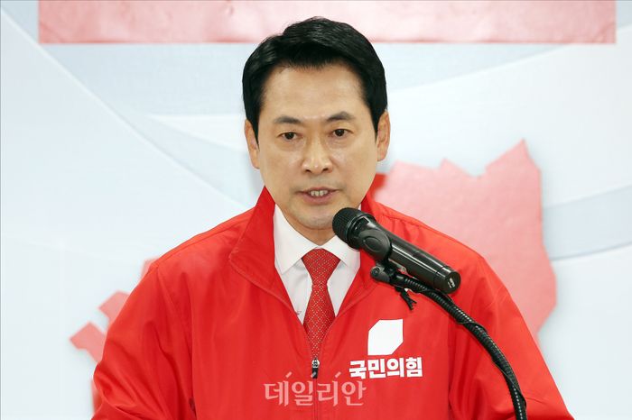 장동혁 국민의힘 대표가 25일 오후 대구 수성구 국민의힘 대구시당에서 열린 국민의힘 대구·경북 공동 비전 선포식에서 발언을 하고 있다. ⓒ데일리안 홍금표 기자