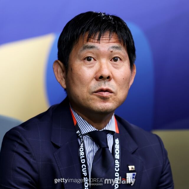 일본 축구대표팀이 15일 댈러스 스타디움에서 열린 '2026 국제축구연맹(FIFA) 북중미 월드컵' F조 조별리그 1차전 네덜란드와의 경기에서 2-2로 비겼다. 모리야스 하지메 일본 축구대표팀 감독./게티이미지코리아