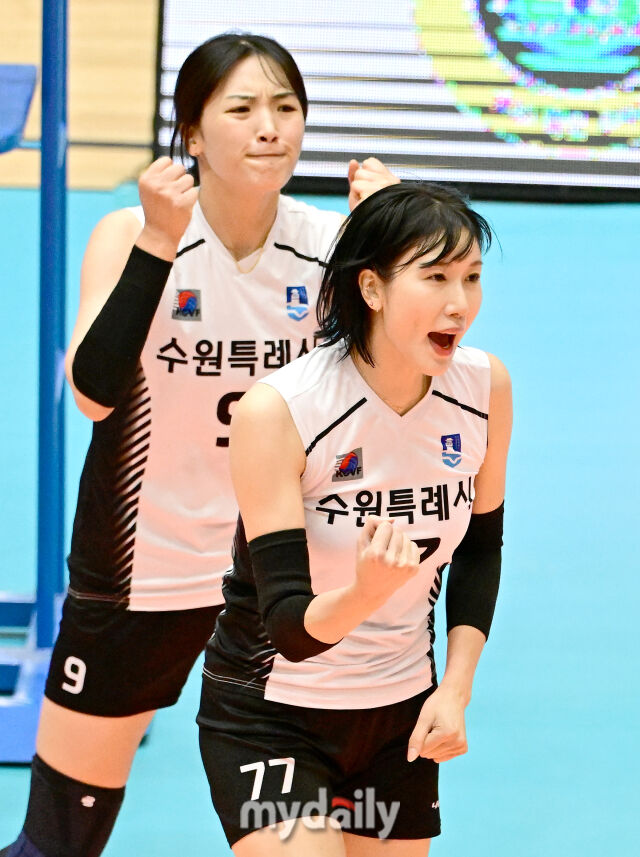 [MD포토] 김나희-윤영인 '우승을 향한 포효'