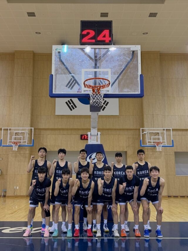 한국 U18 남자 농구 대표팀. /대한민국농구협회 SNS 캡처
