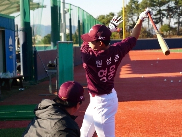 키움 히어로즈 퓨처스팀인 고양 히어로즈에서 뛰고 있는 원성준이 2026 메디힐 KBO 퓨처스리그 5월 메디힐 퓨처스 루키상 5월 타자 부문 수상자로 선정됐다./키움 히어로즈