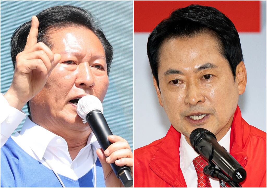 정청래 더불어민주당 대표(왼쪽)와 장동혁 국민의힘 대표./뉴스1