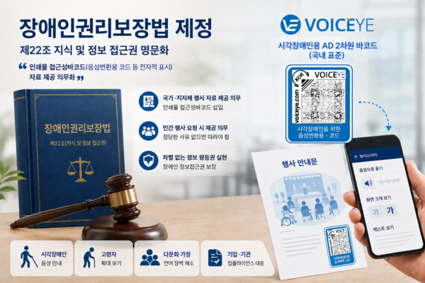 장애인권리보장법 제정에 따라 보이스아이가 정보접근권 의무 제공에 대응할 수 있는 솔루션 제공에 나선다. / 보이스아이