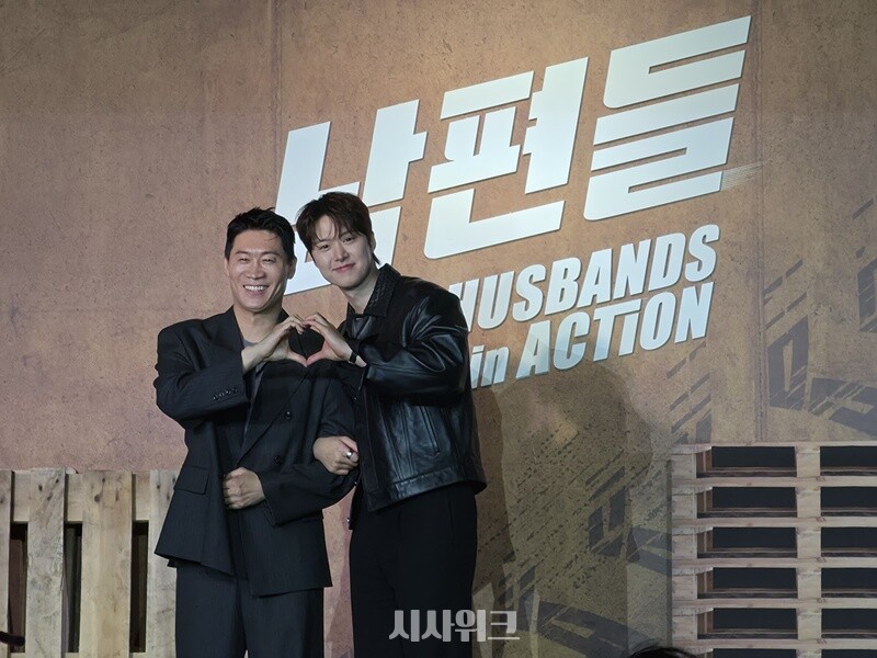진선규(왼쪽)와 공명이 넷플릭스 영화 ‘남편들’로 뭉쳤다. / 시사위크 DB