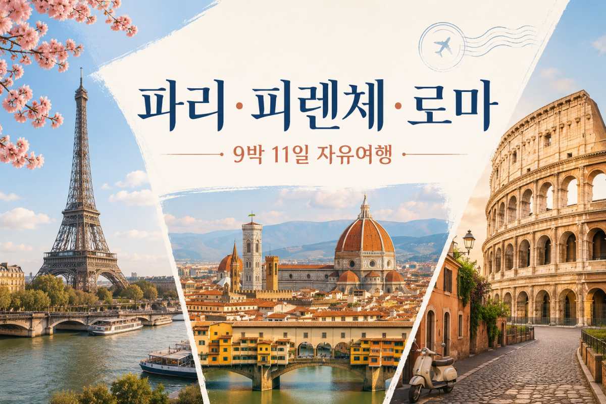 파리, 피렌체, 로마 9박 11일 여행 일정 추천 / ⓒ인포매틱스뷰