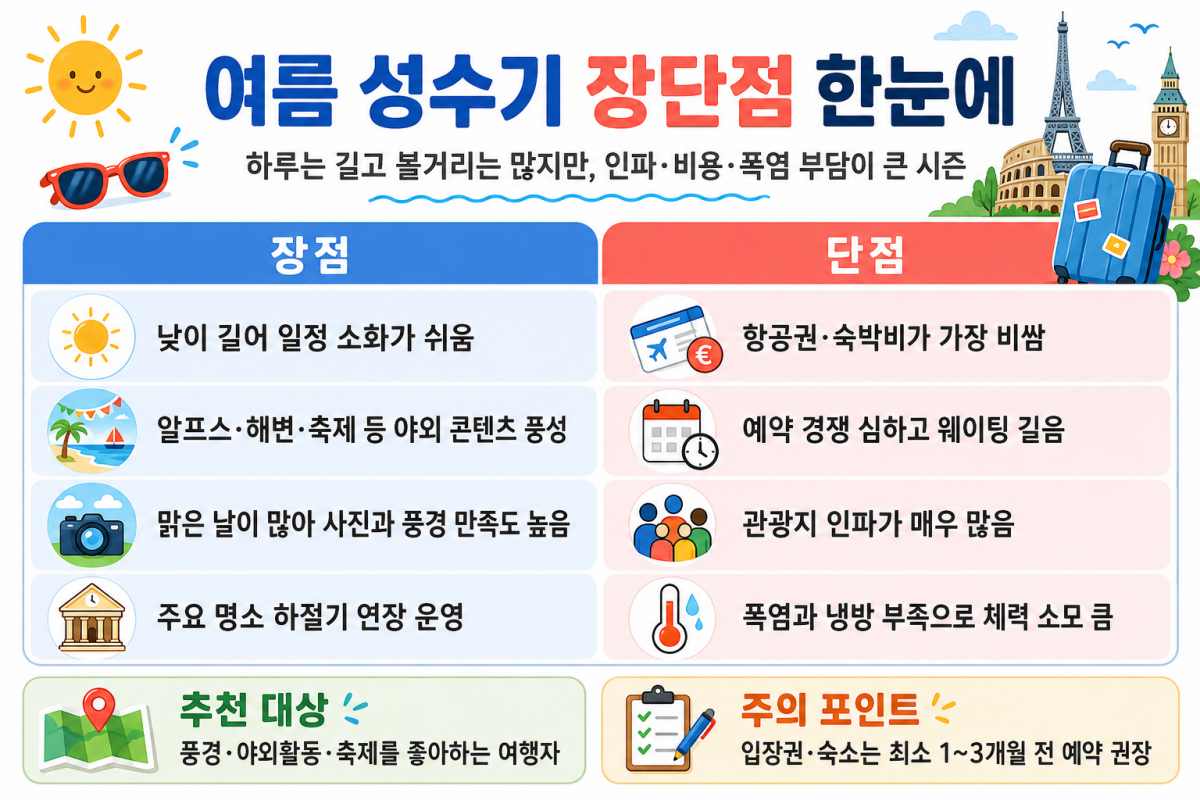 유럽 성수기 장단점 / ⓒ인포매틱스뷰