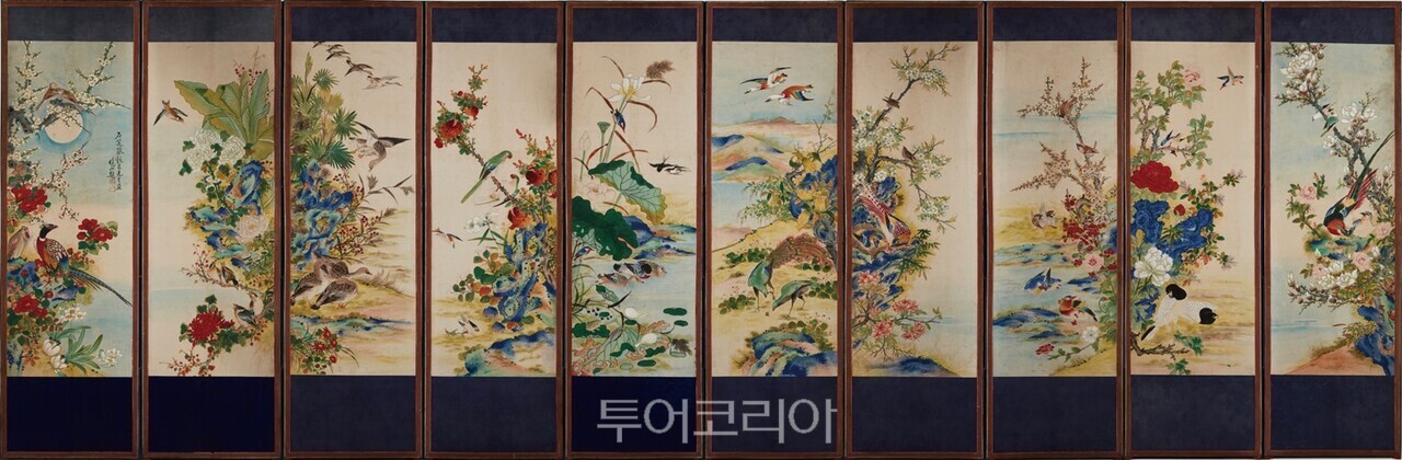 정읍 출신 서화가 석지 채용신 화조화전 / 사진-정읍시
