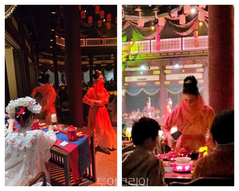 ‘삼국군방연(三國群芳宴)’ 공연을 보며 식사를 즐길 수 있다.   / 사진-투어코리아