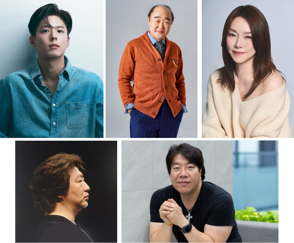 (왼쪽 위부터 시계 방향) 박보검 배우, 장광 배우, 차지연 배우, 시영준 성우, 송준석 성우