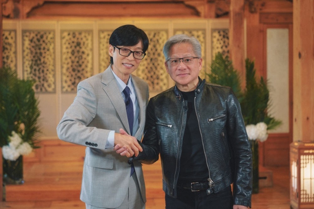 유재석(왼쪽)과 젠슨 황 엔비디아 CEO [tvN 제공. 재판매 및 DB 금지]