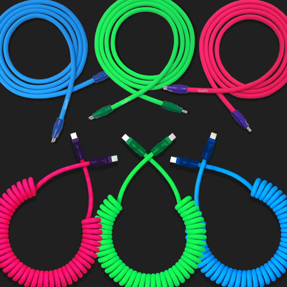 N배송 비비드 컬러 실리콘 케이블 240W C to C타입 초고속 충전 2배 스프링
