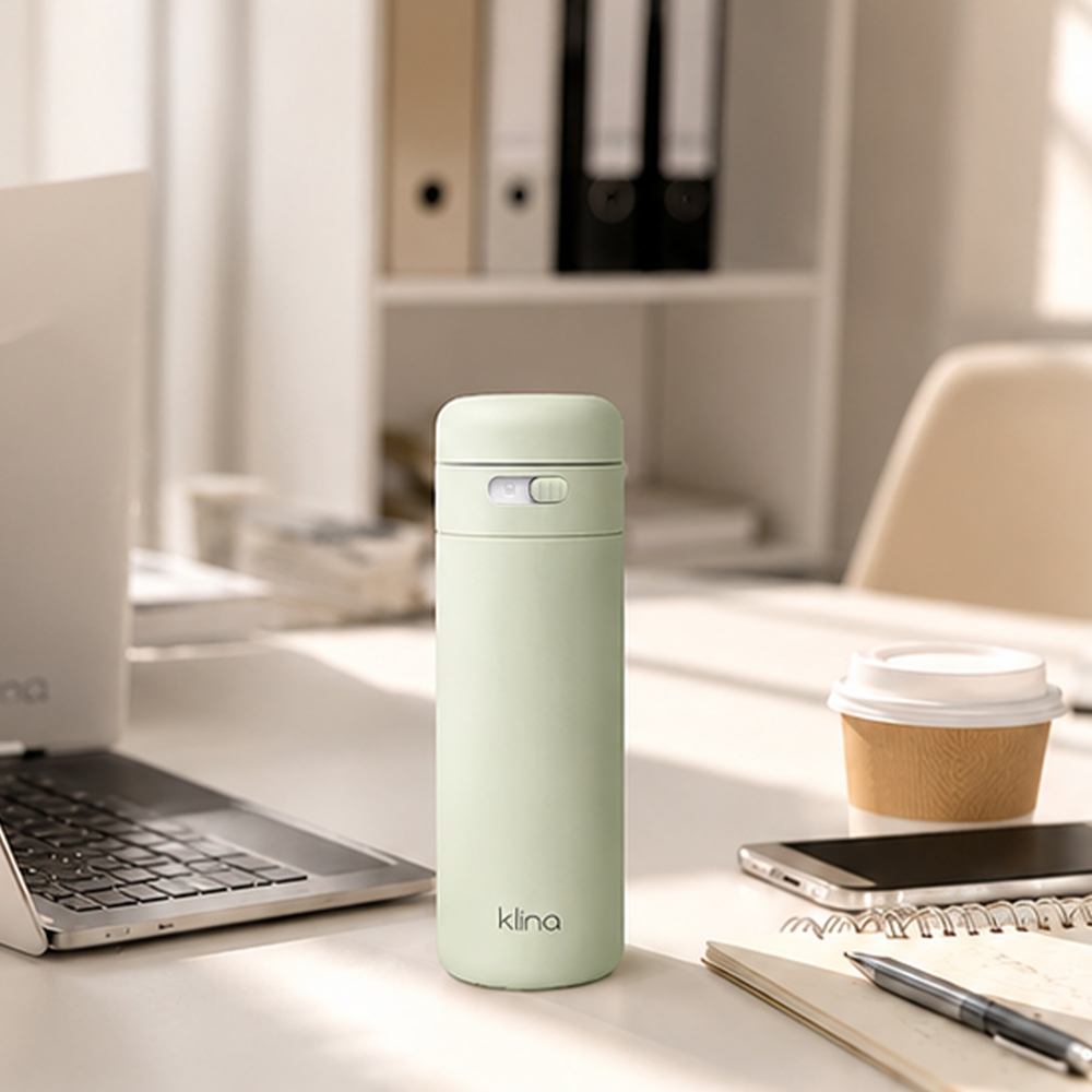 클리나 미니 텀블러 원터치 초경량 스텐 160ml 그린, 1개