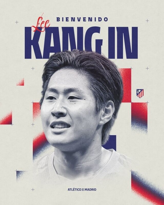 아틀레티코는 25일(이하 한국시각) 구단 공식 홈페이지를 통해 “파리 생제르망(PSG)으로부터 이강인을 영입하며 2031년 6월까지 계약을 체결했다”고 발표했다.