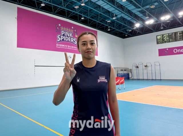 2026년 현대건설을 떠나 요시하라 도모코 감독이 이끄는 흥국생명으로 이적한 자스티스./흥국생명 연습체육관(용인)=심혜진 기자