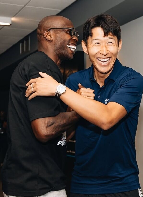 손흥민과 채드 존슨이 MLS 올스타 행사에서 만났다./LAFC