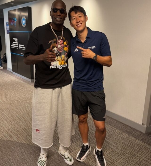 손흥민과 채드 존슨이 MLS 올스타전 행사에서 만남을 가졌다./채드 존슨 SNS