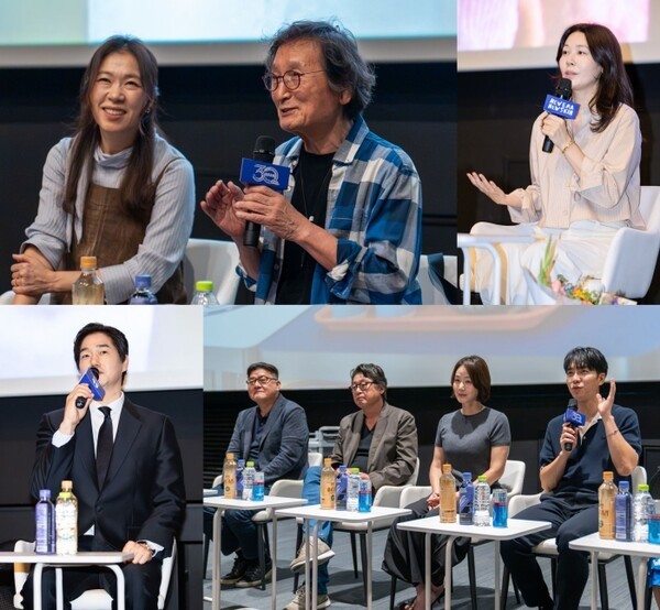 (왼쪽 상단부터) 염혜란 배우, 정지영 감독, 김하늘 배우, 유지태 배우, 양우석 감독, 김윤석, 김성령, 이승기 [사진=BIFAN] 