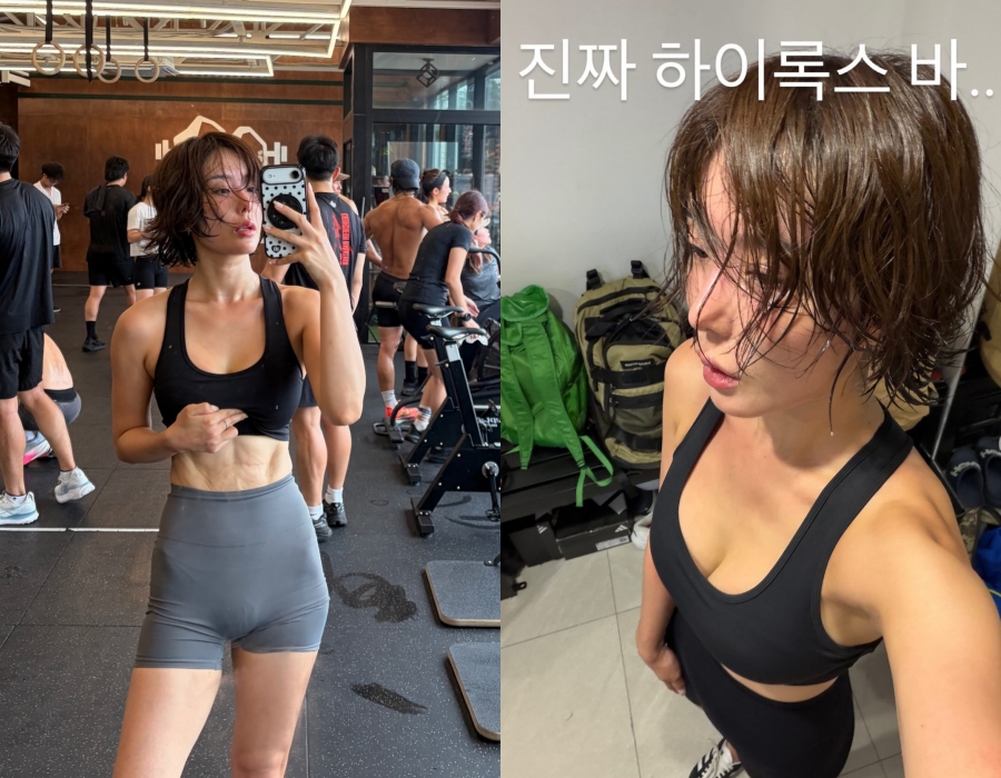 '애셋맘' 이소라, 옷 슬쩍 들어올리더니 선명한 식스팩 자랑 \