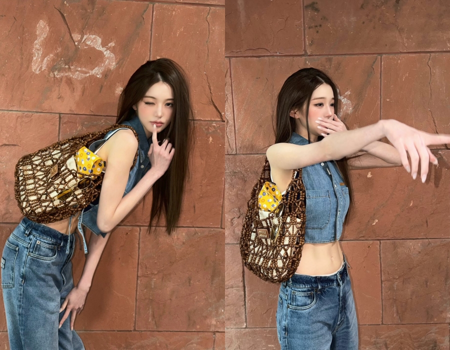 아이브 장원영, 한여름에 청청 패션도 시원하게 소화…비결은 한 줌 허리