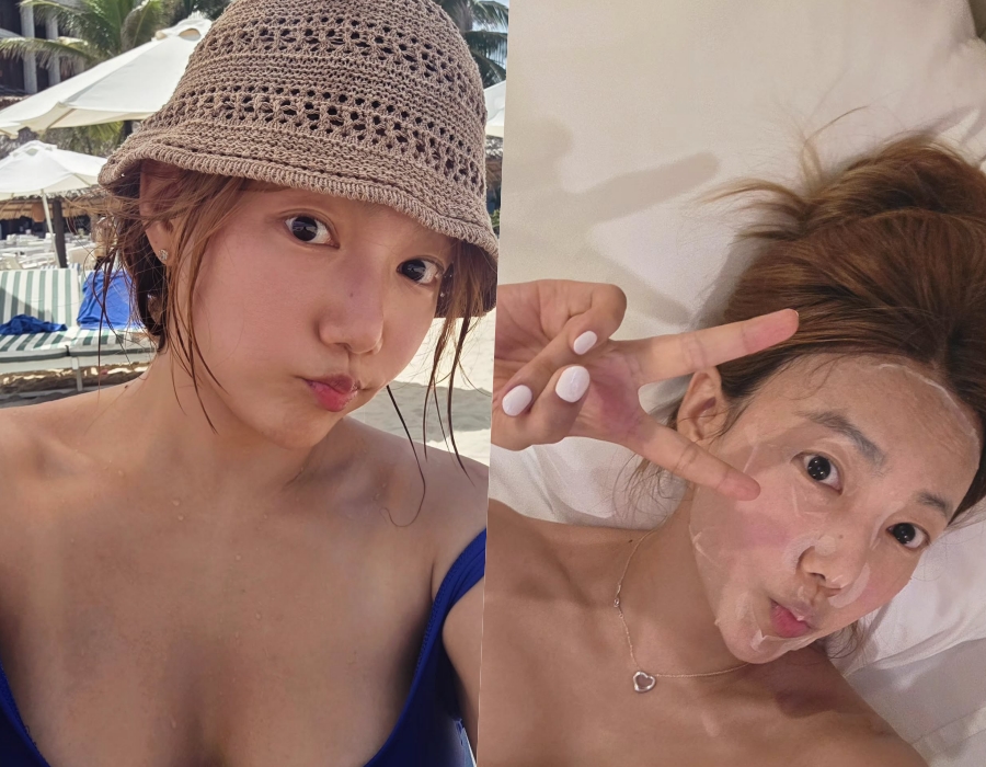 이채영, 비키니 톱 위 셔츠 하나 걸쳐 완성한 여름 패션…청순 글래머 자태