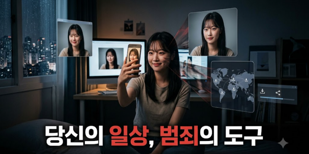 당신이 SNS에 올린 평범한 셀카 한 장. 그것이 당신도 모르는 사이 성착취물로 둔갑해 인터넷 곳곳을 떠돌고 있다면 어떨까. 2026년 대한민국에서 벌어지고 있는 현실이다.