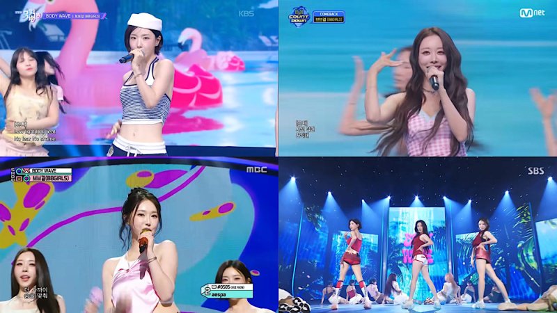 引用：KBS2『ミュージックバンク』、Mnet『M COUNTDOWN』、MBC『ショー！K-POPの中心』、SBS『SBS人気歌謡』