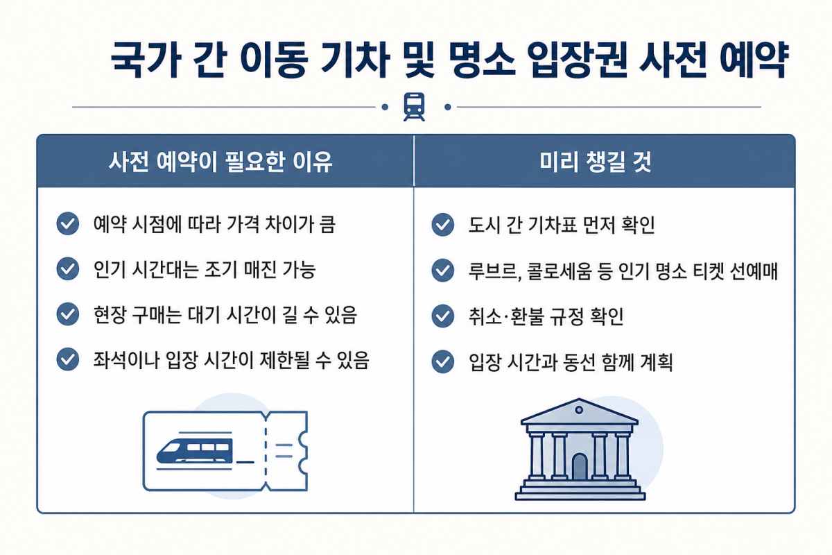 기차 및 관광지 투어는 미리 예약하기 / ⓒ인포매틱스뷰