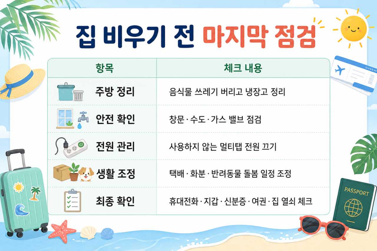 집 비우기 전 최종 점검 / ⓒ인포매틱스뷰