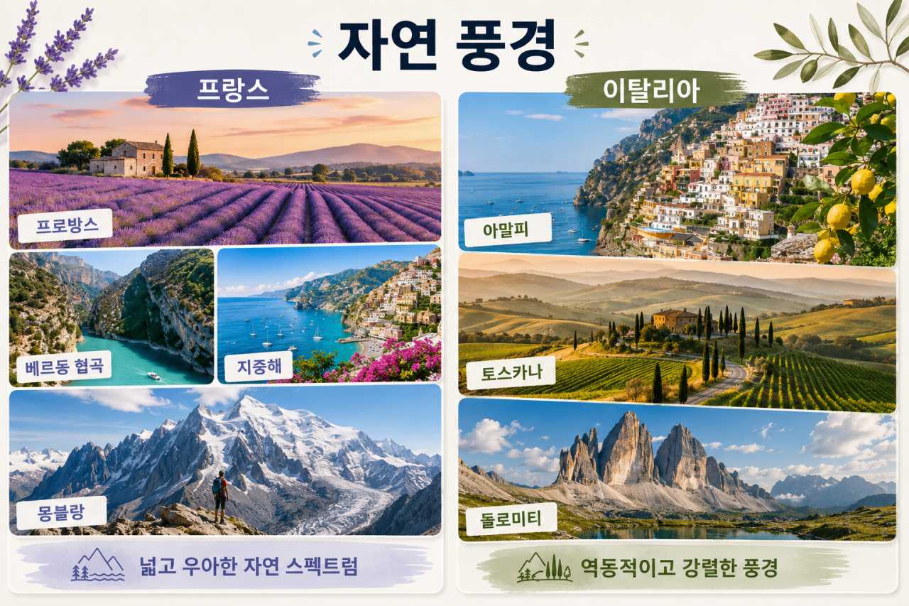 자연풍경도 다른 프랑스와 이탈리아  / ⓒ인포매틱스뷰