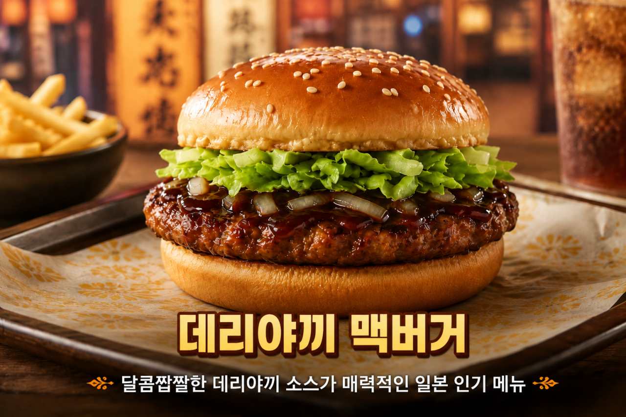 현지 입맛에 맞춘 데리야끼버거 / 이해를 돕기 위한 ai 이미지