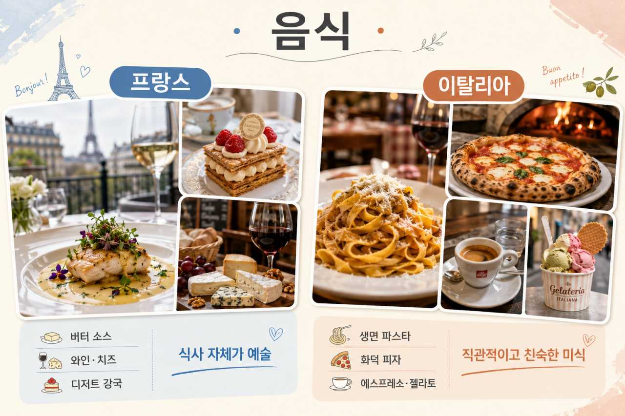 프랑스 음식 vs 이탈리아 음식  / ⓒ인포매틱스뷰