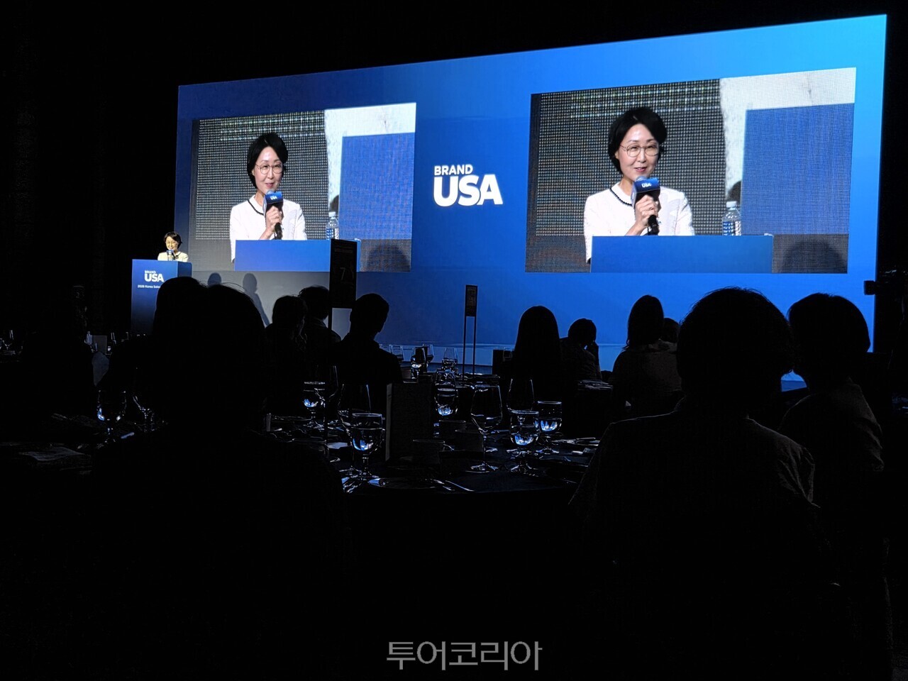 미국관광청 한국사무소를 맡고 있는 아이커넥트 김은미 대표가 인삿말을 하고 있다. / 사진-투어코리아