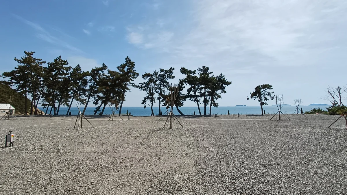 원산도 바다 캠핑장