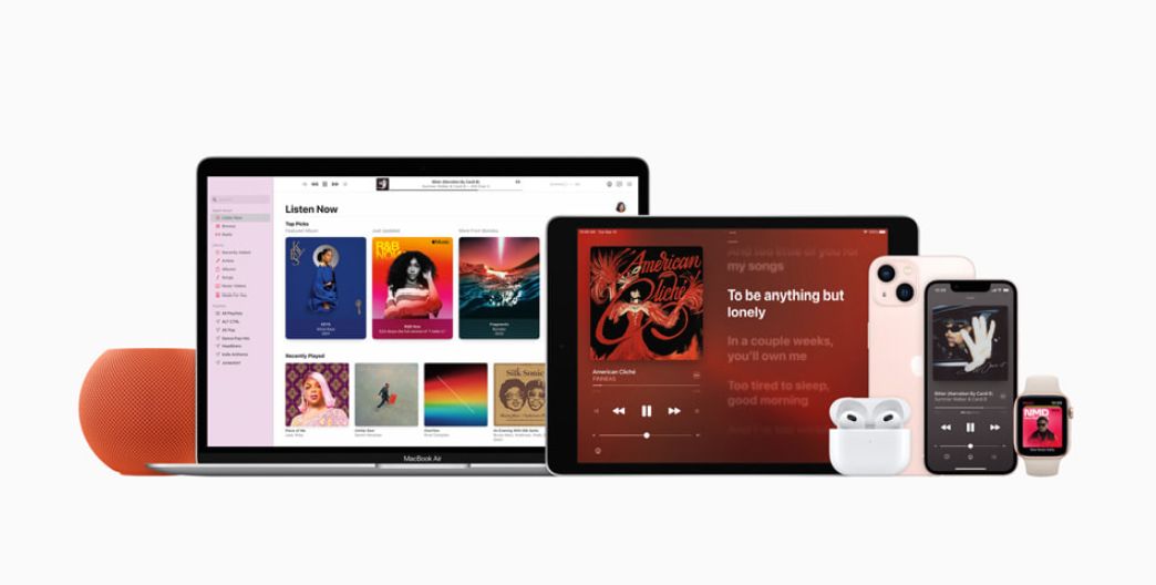The music experience across Apple’s product line / Courtesy of Apple Newsroom