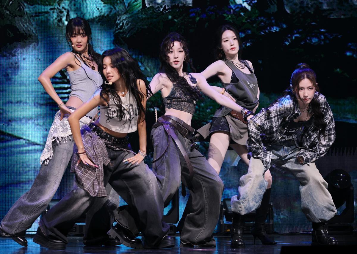 그룹 아이들(i-dle), 6일 서울 광진구 예스24라이브홀에서 열린 아홉 번째 미니앨범 '위 메이드'(We made) 발표회