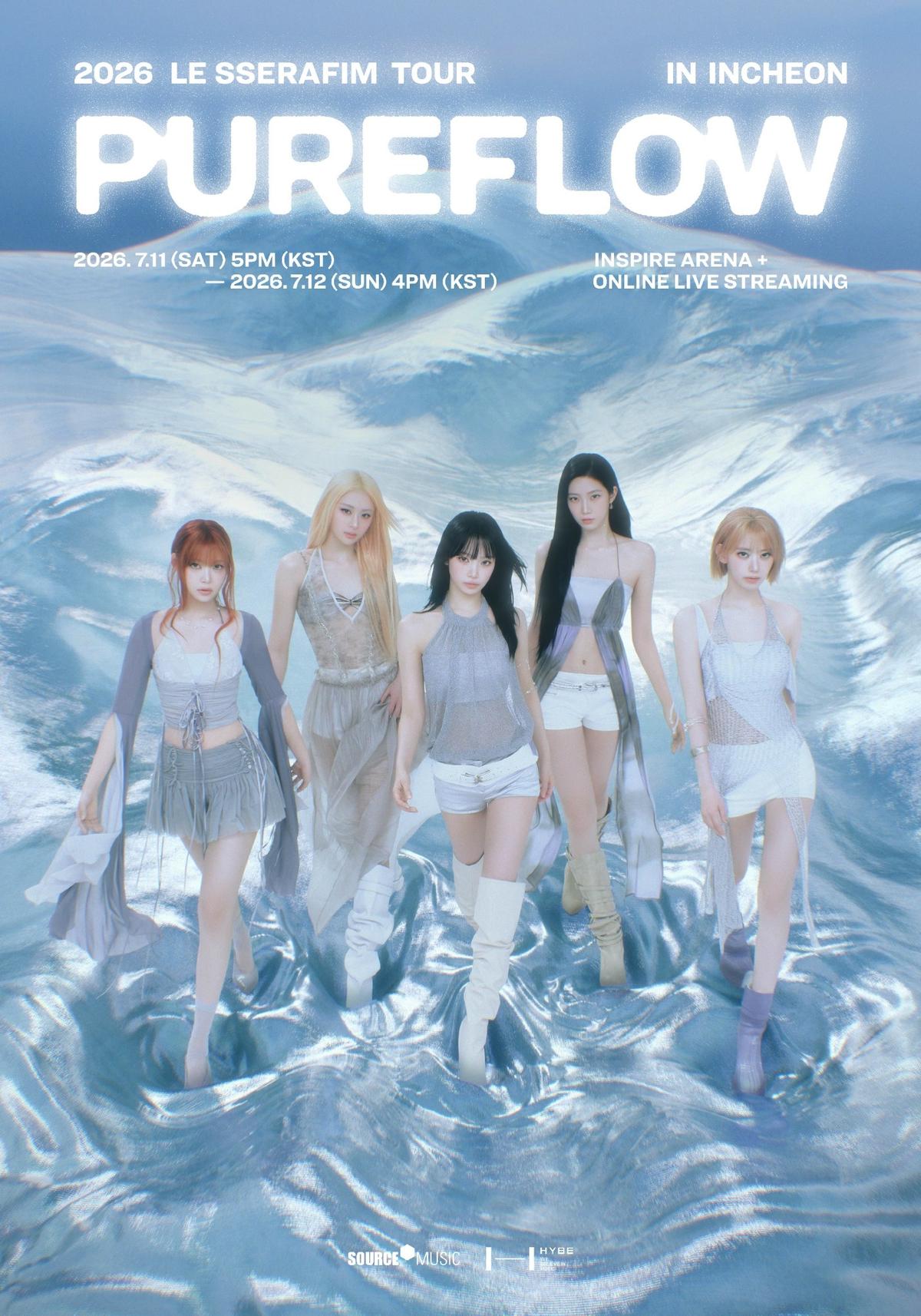 그룹 르세라핌 새 월드투어 포스터 [쏘스뮤직 제공. 재판매 및 DB 금지]