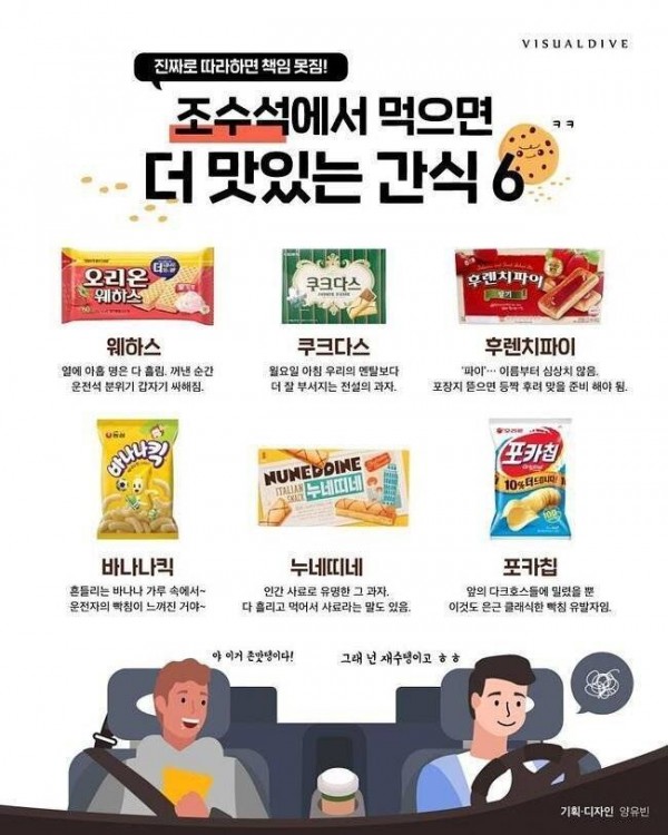 친구차에서 먹으면 좋은 음식 추천의 내용을 보여주는 이미지
