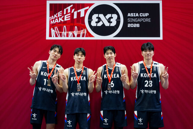 3x3 남자농구 국가대표 단체사진./대한민국농구협회 제공