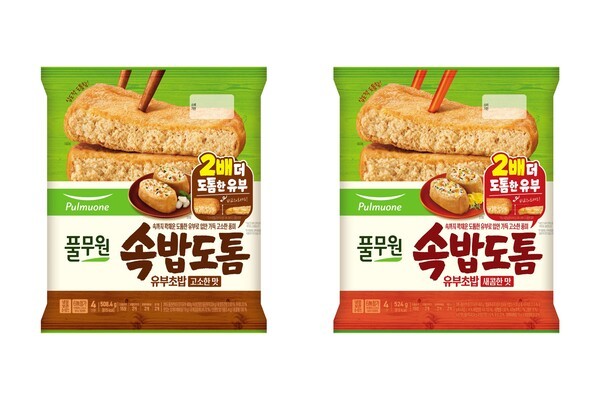 풀무원 ‘속밥도톰 유부초밥’ 2종(고소한 맛, 새콤한 맛) [사진=풀무원]