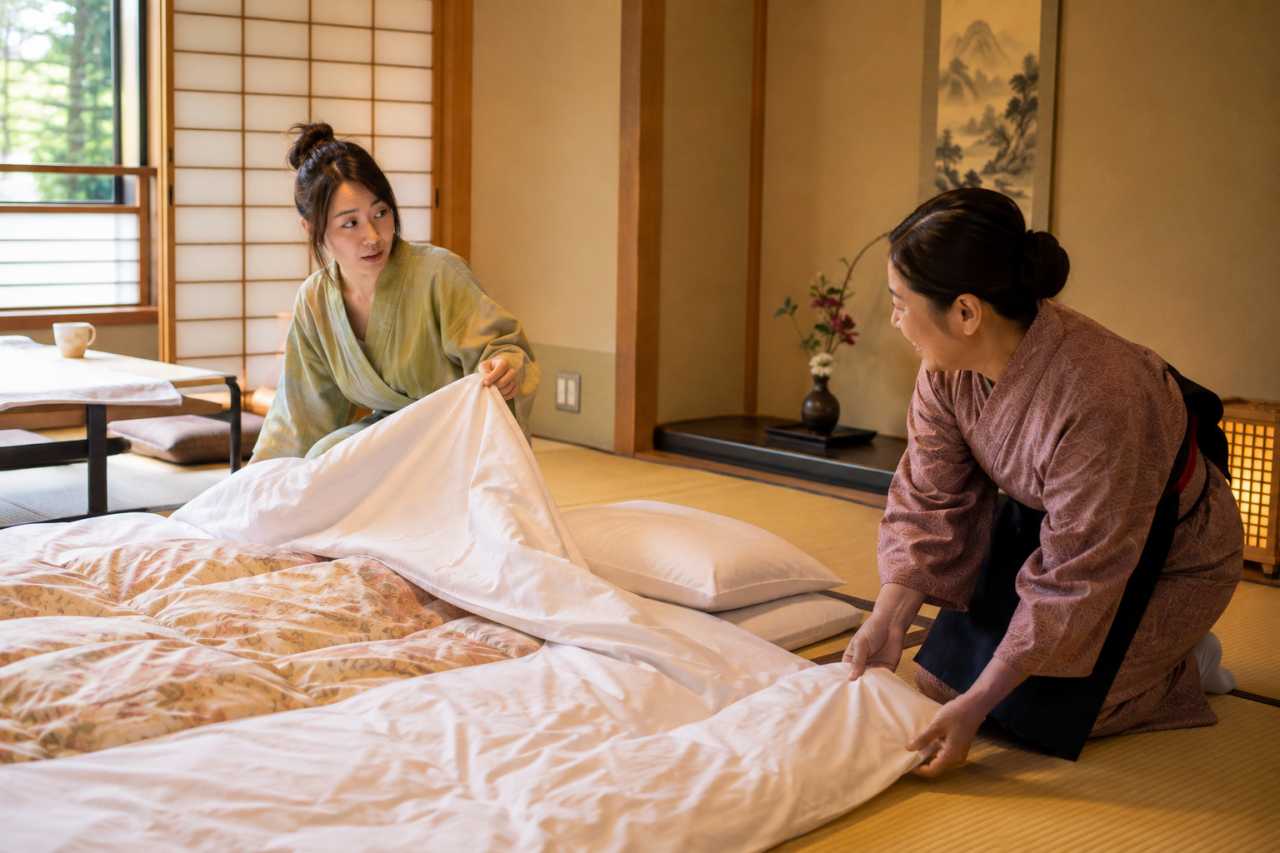 이불 정리는 꼭 하지 않아도 됩니다 / 이해를 돕기 위한 이미지