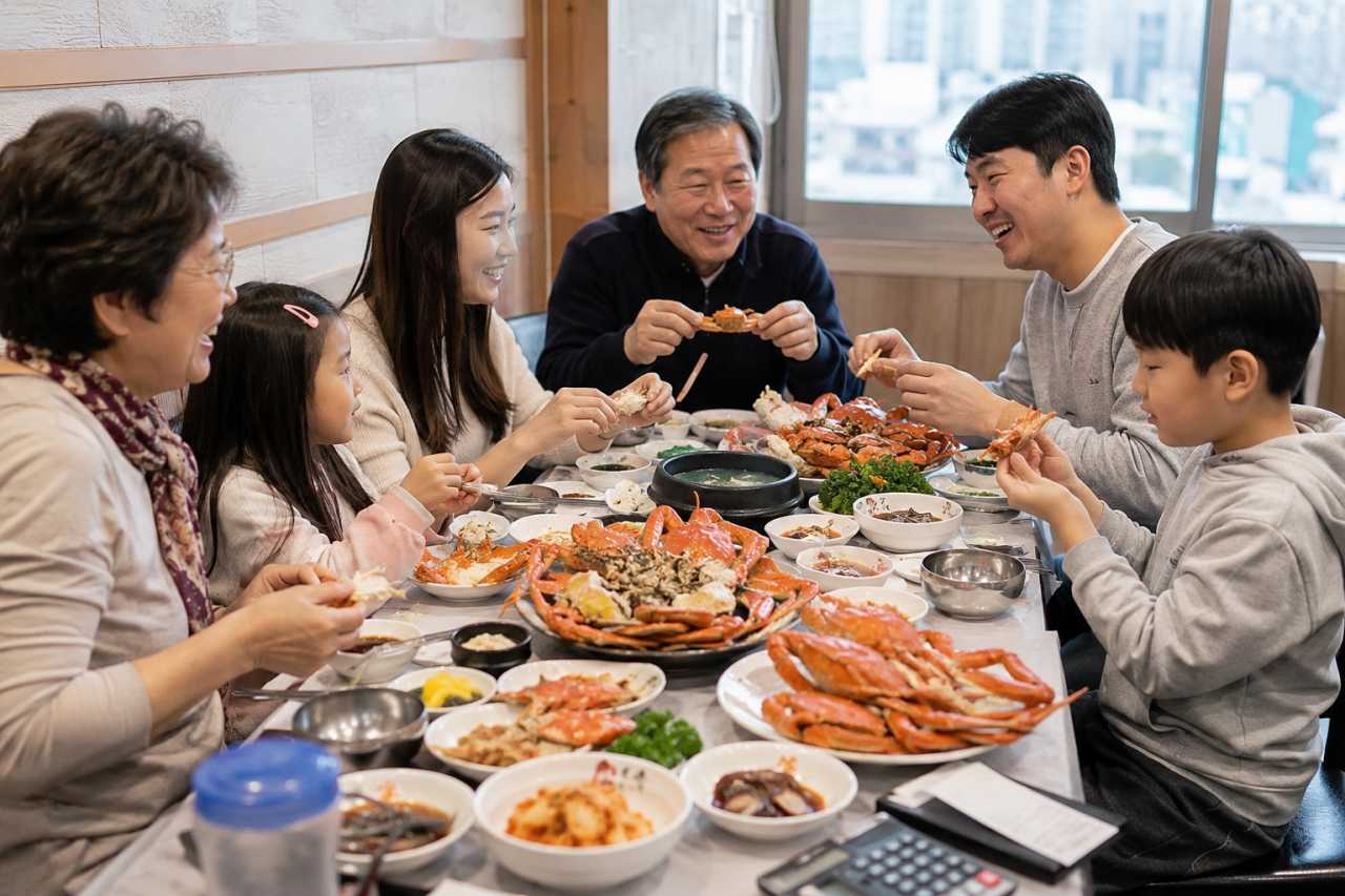 노량진수산시장 대게 킹크랩 가족모임 비용 계산 정리