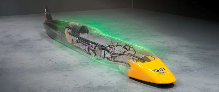 JCB 하이드로맥스 수소 내연기관으로 1600마력으로 653Km 기록 타이틀