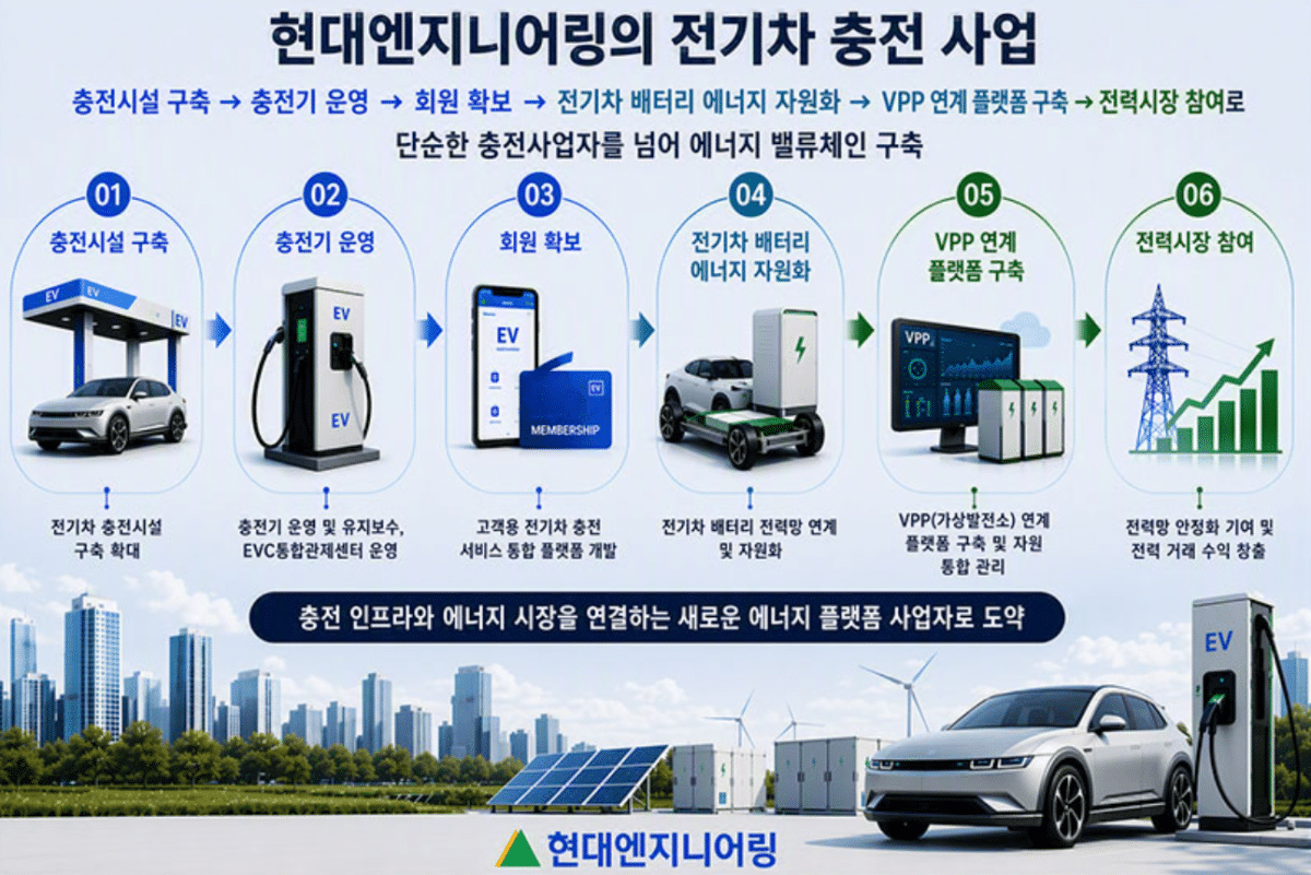 현대엔지니어링 한국전기차충전서비스 흡수합병
