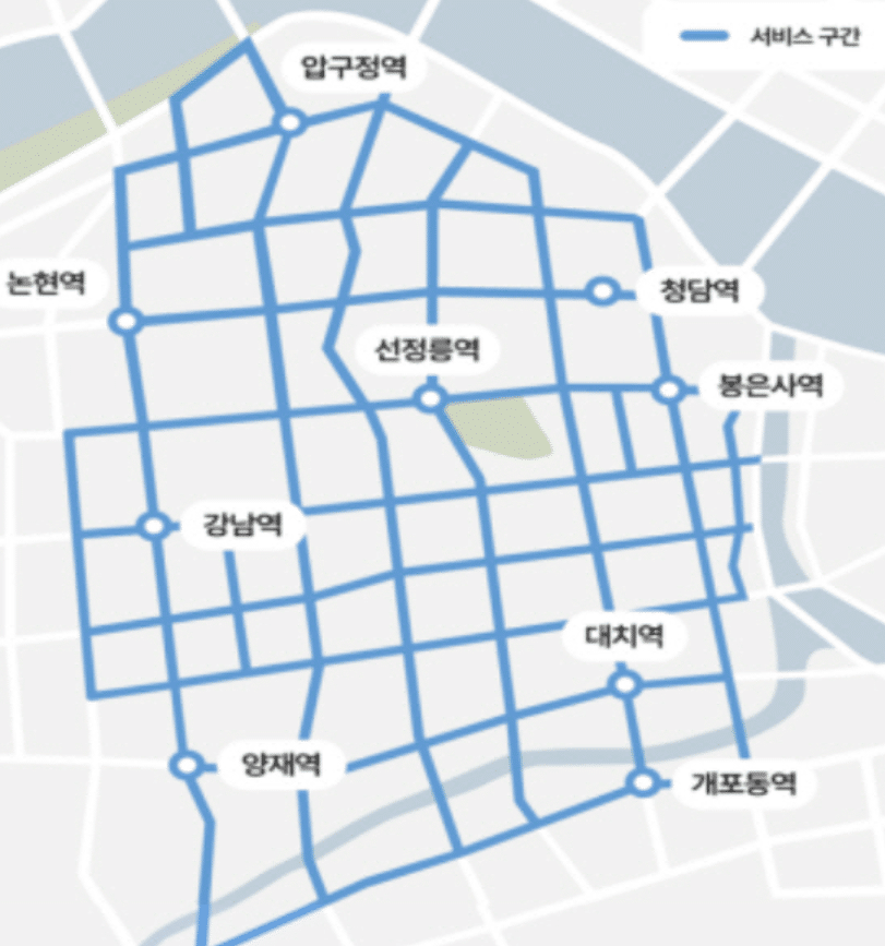 서울시 강남 심야 자율주행택시 19대 확대