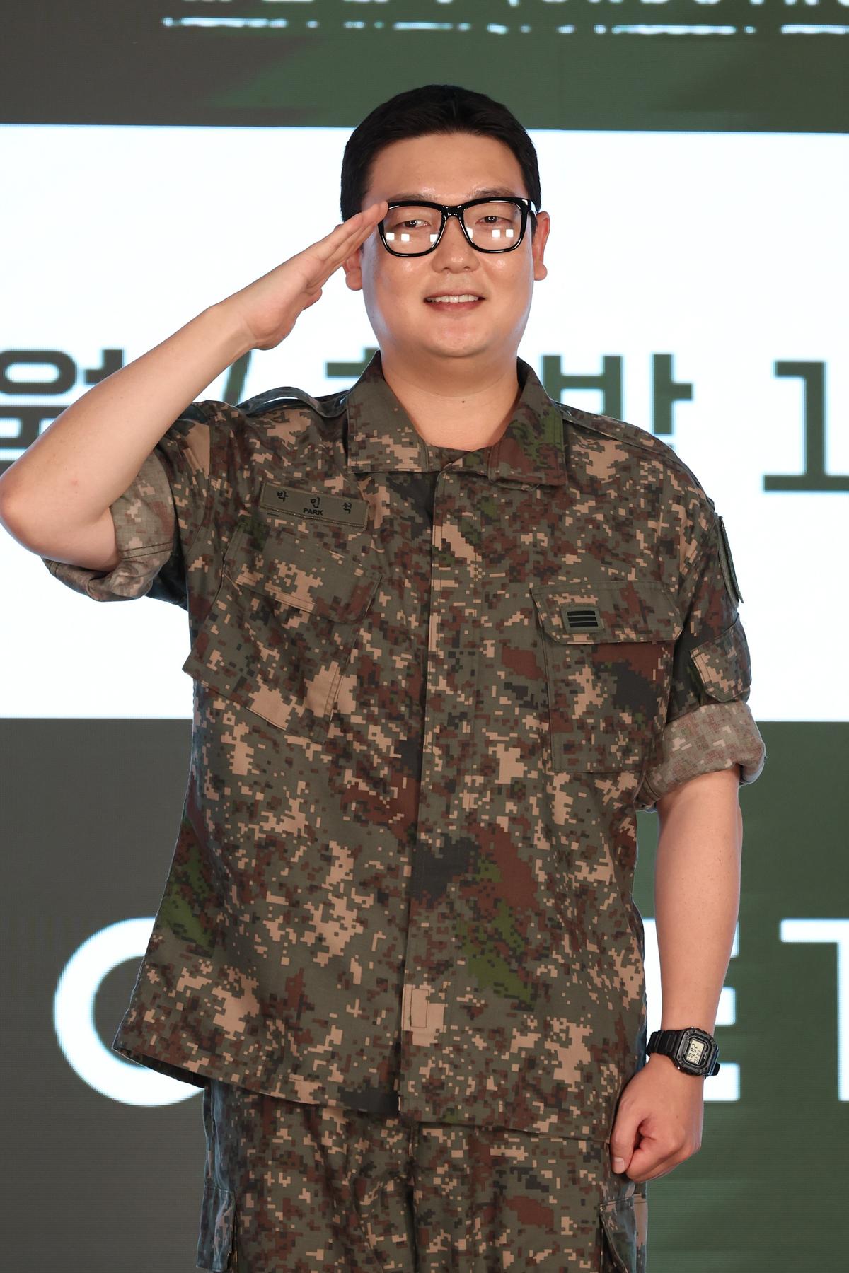 배우 김민호 _ 24일 서울 구로구 더세인트에서 열린 ENA 월화드라마 '신병4: 사보타주' 제작발표회