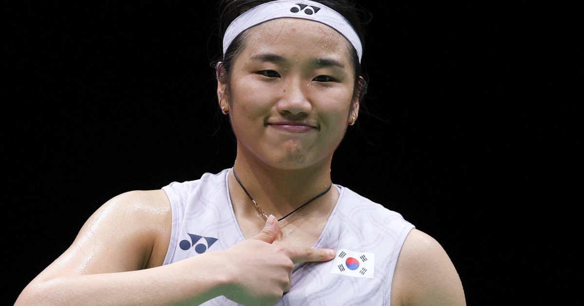 28일 일본 이치노미야 시립체육관에서 열린 2026 아이치·나고야 아시안게임 배드민턴 여자 단식 준결승전에서 승리한 안세영 선수 / 뉴스1