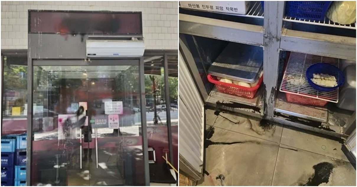 테러를 당한 중식당 내외부 / 연합뉴스