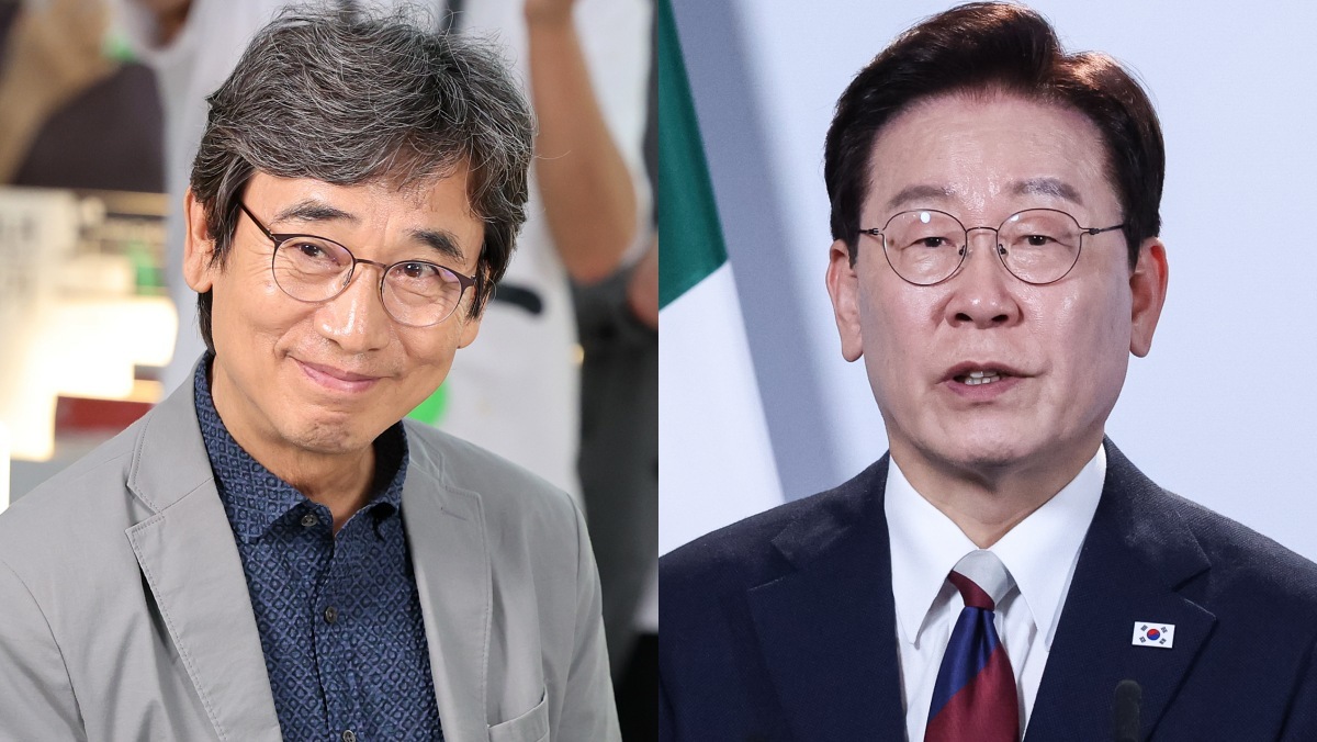 유시민 작가와 이재명 대통령. / 뉴스1